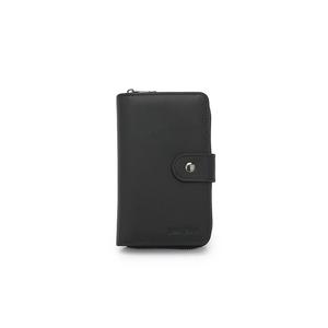 Унисекс-кошелек из натуральной кожи с защитой RFID — черный