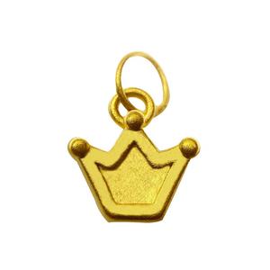 [СПЕЦИАЛЬНОЕ] LITZ 999 (24K) Золотая подвеска-корона EP0307 (0,20г+/-)