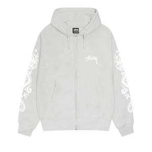 Застежки-молнии Stussy Dragons Zip Hoodie 'Fog'