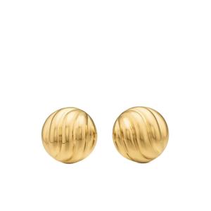 Серьги-гвоздики Sculpted Cable из желтого золота (8 мм)
