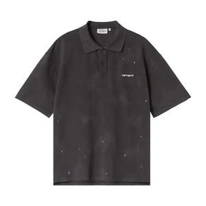 Поло Carhartt WIP Short-Sleeve Painter Polo 'Black (Destroy Wash, Splatter)'