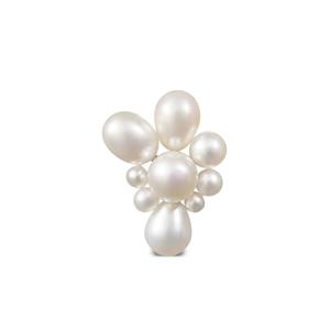 Серьга Petite Amis Fleur из желтого золота с жемчугом