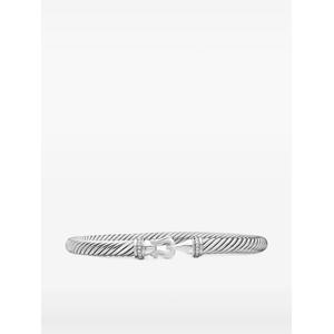 Серебряный браслет Buckle Classic Cable с бриллиантами (5 мм)
