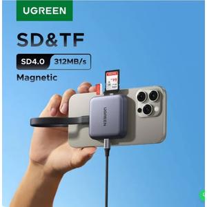 UGreen 3-в-1 магнитный USB-C кардридер