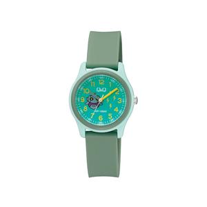 Детские аналоговые часы Citizen VS59J006Y с зелёным резиновым ремешком