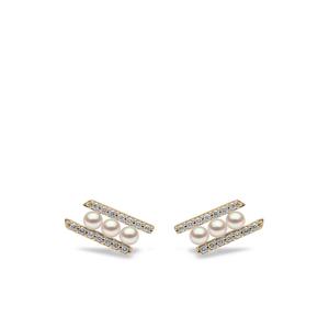Серьги Sleek из желтого золота с жемчугом и бриллиантами