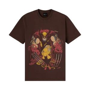 Футболки с коротким рукавом OVO x Marvel Wolverine Masthead Tee 'Fade Out Brown'