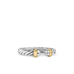 Кольцо Petite Cable из желтого золота и серебра