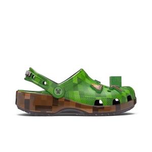 Сандалии Minecraft x Crocs Classic Clog Big Kid 'Grass Block'