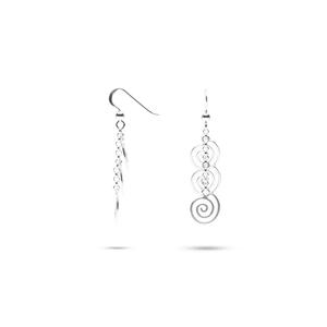Серебряные серьги-гвоздики Millennia 2000 Hook Multi Spiral с серебром 925 пробы