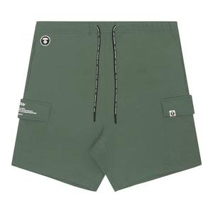 Шорты AAPE Moonface Drawstring Sweat Shorts 'Khaki'