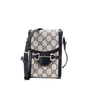 Мини-сумка через плечо Horsebit 1955 GG Coated Canvas with Leather