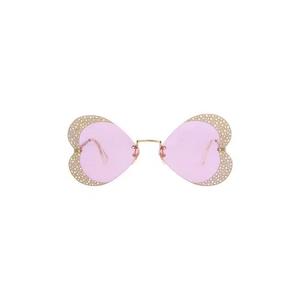 Gucci кошачий глаз солнцезащитные очки 'Gold/Pink'