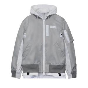 Бомберы Nike x Sacai Layered Bomber Jacket 'Grey Fog'