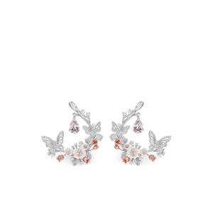 Золотые серьги Butterfly Garland