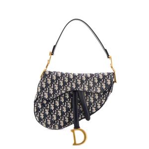 Сумка на плечо Saddle Handbag Oblique из канваса среднего размера