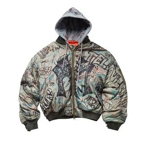 Куртки-бомберы Mowalola Graffiti Bomber 'Green'
