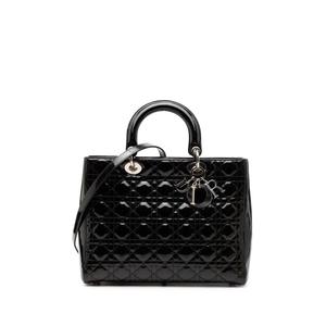 Большая лакированная сумка Cannage Lady Dior 2011