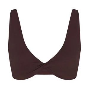 Спортивные бюстгальтеры NikeSKIMS Matte Twist-Front Bra 'Dark Sepia/Dark Sepia/Dark Sepia'